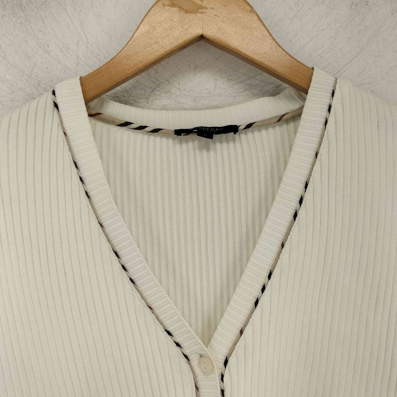 ■ バーバリーロンドン　カーディガン　メガチェック　ノバチェック　羽織り　F バーバリーロンドン BURBERRY LONDON ノバチェック ニットカーディガン