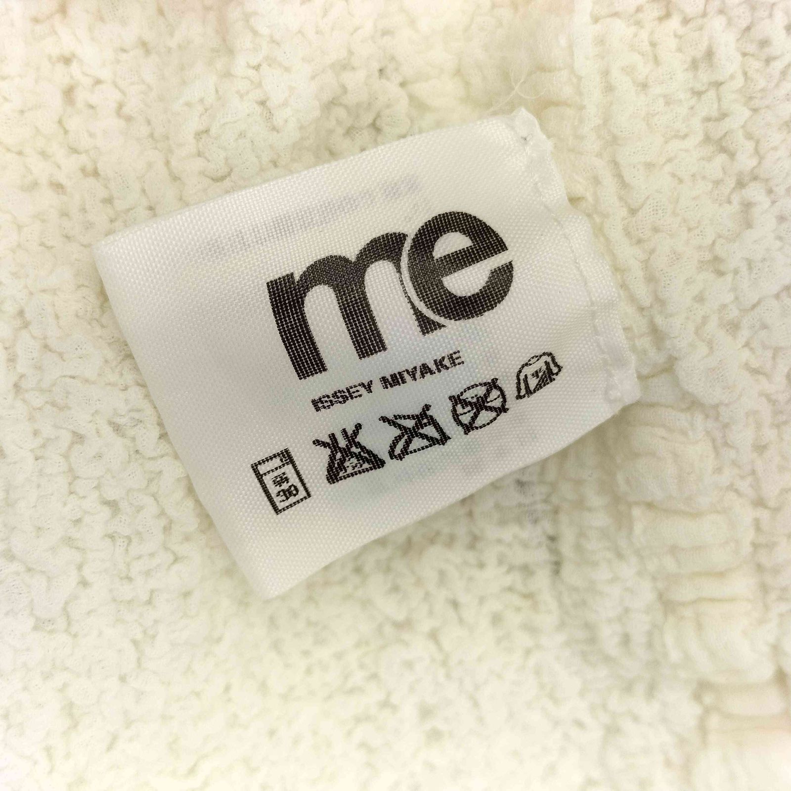 ミーバイイッセイミヤケ カリフラワー シワ加工 半袖ポロシャツ ボーダー ミーイッセイミヤケ me ISSEY MIYAKE カリフラワー シワ加工 半袖