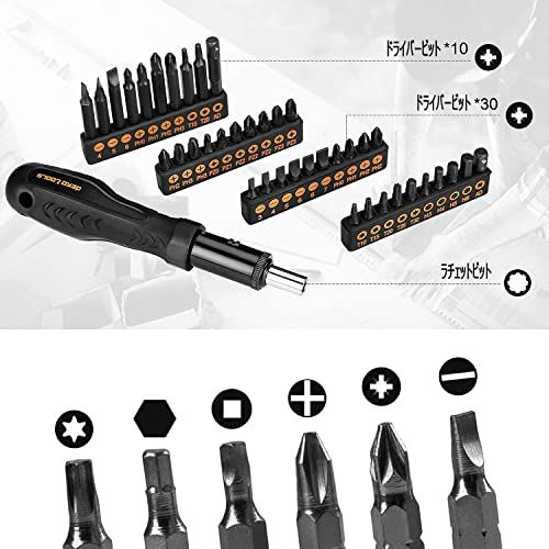 DEKO 218点組 工具セット ホームツールセット 家庭用 ツールセット 日曜大工 DIYセット 作業工具セット 家具の組み立て 住まいのメンテナンス用 修理道具セット 便利な収納ケース付き★ a7edab0d