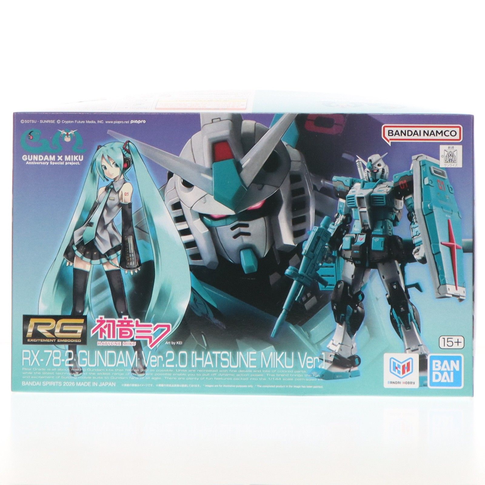 プレミアムバンダイ限定 RG 1/144 RX-78-2 ガンダム Ver.2.0[初音ミクVer.] 機動戦士ガンダム プラモデル(5072569) バンダイスピリッツ