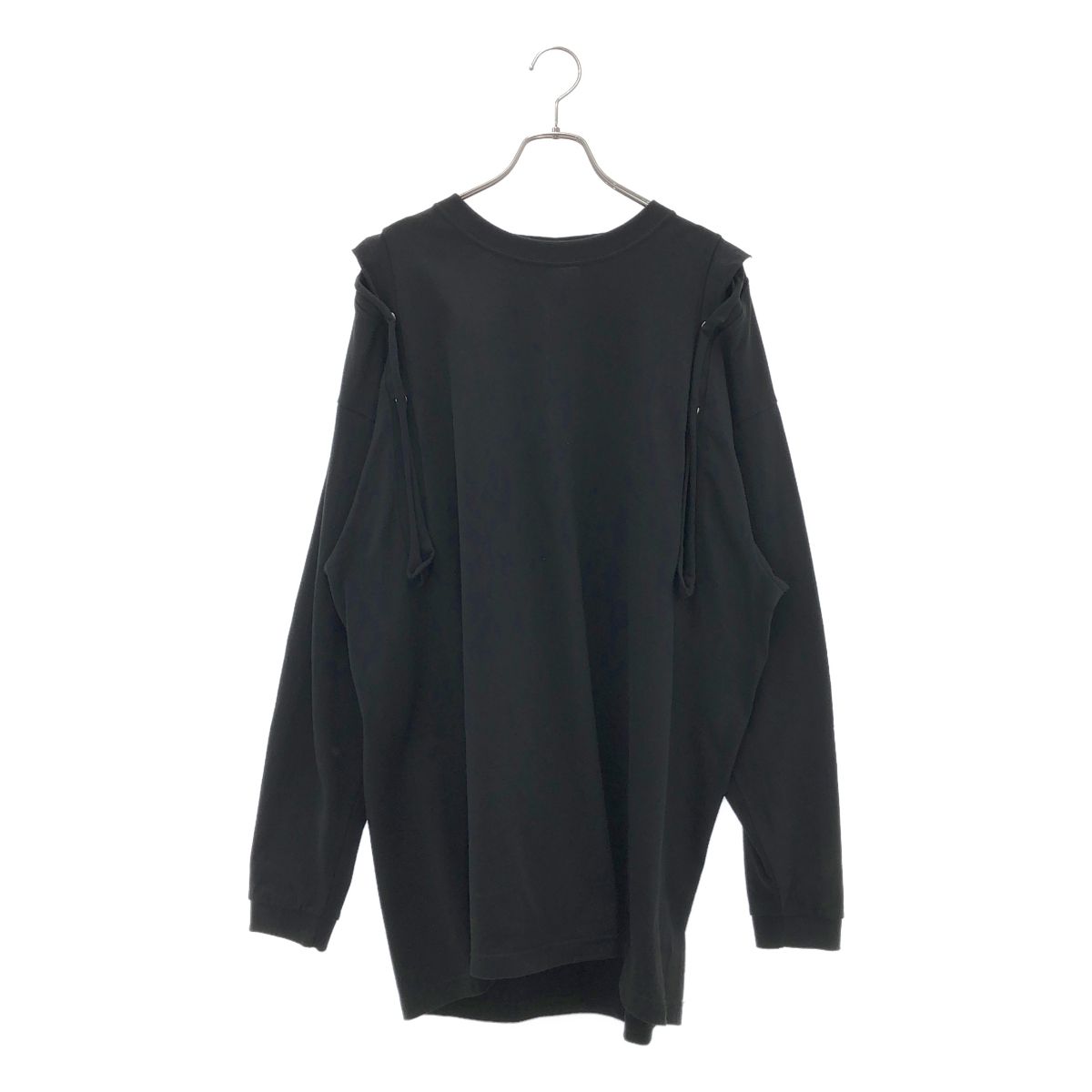 【美品】 LIMI feu / リミフゥ | DOT BUTTON REMAKE LONG SLEEVE T-SHIRT カットソー | 2 | ブラック | レディース