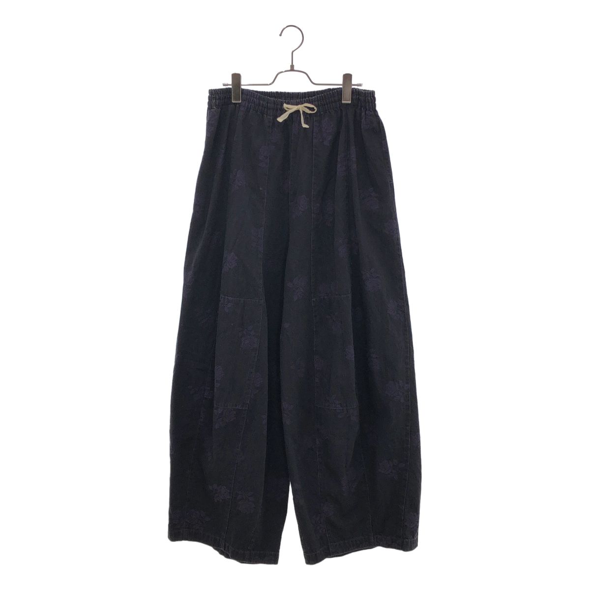 Needles / ニードルス | H.D. Pant / ローズ ジャガード ヒザデルパンツ | M | ブラック/パープル | メンズ