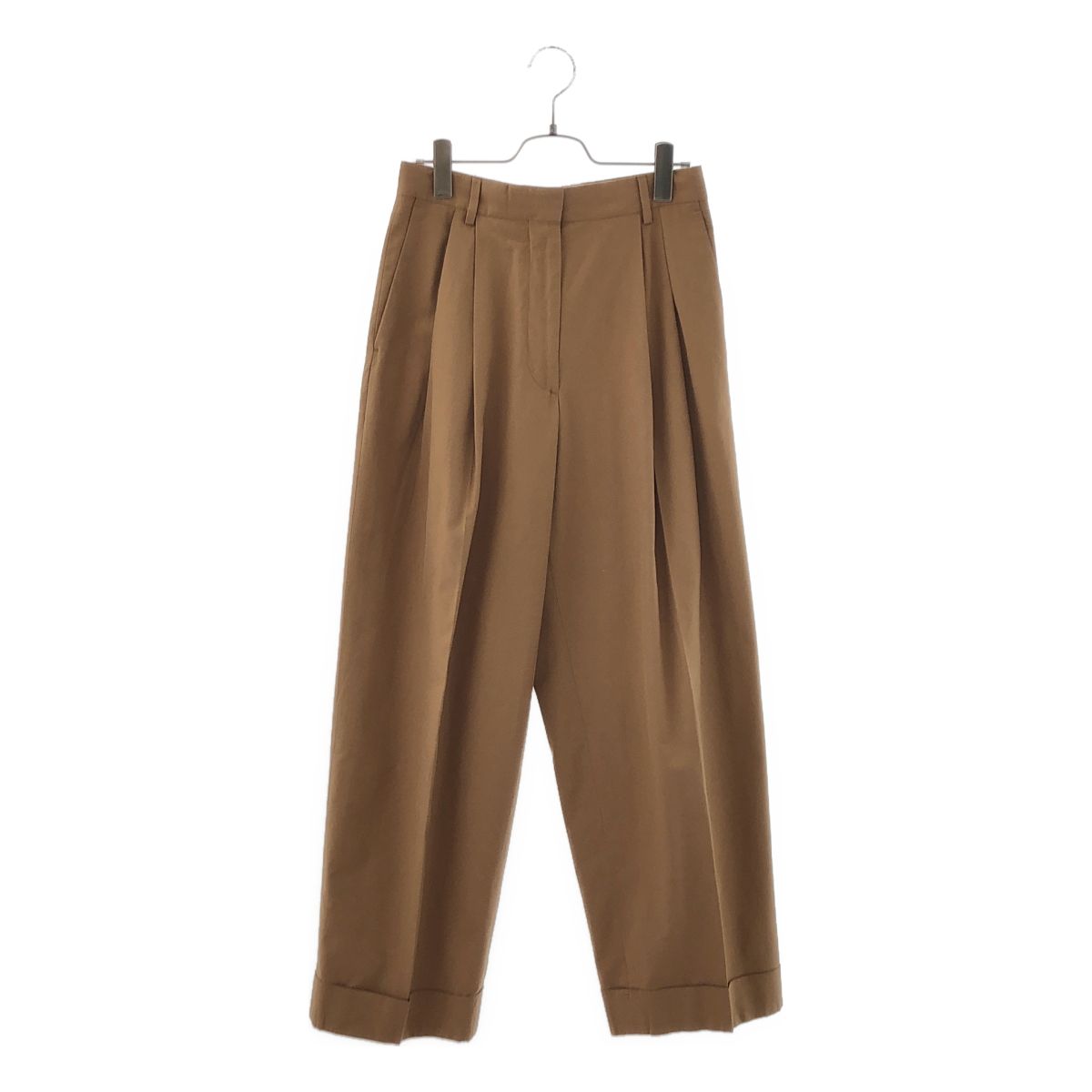 DRIES VAN NOTEN / ドリスヴァンノッテン | 2タックワイドパンツ | 34 | ブラウン | レディース