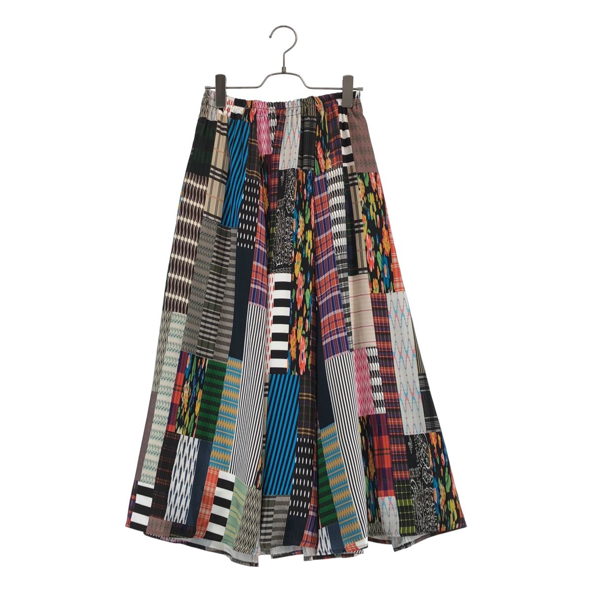 【美品】 ANREALAGE / アンリアレイジ | レーヨン 総柄 パッチワークプリント スカート / 裏地付き | マルチカラー | レディース