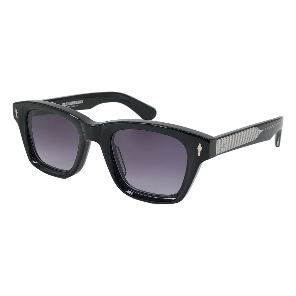 【美品】 JACQUES MARIE MAGE / ジャックマリーマージュ | SONATA 30 テレビジョンカット ウェリントン サングラス | 48◻︎21 | ブラック | メンズ
