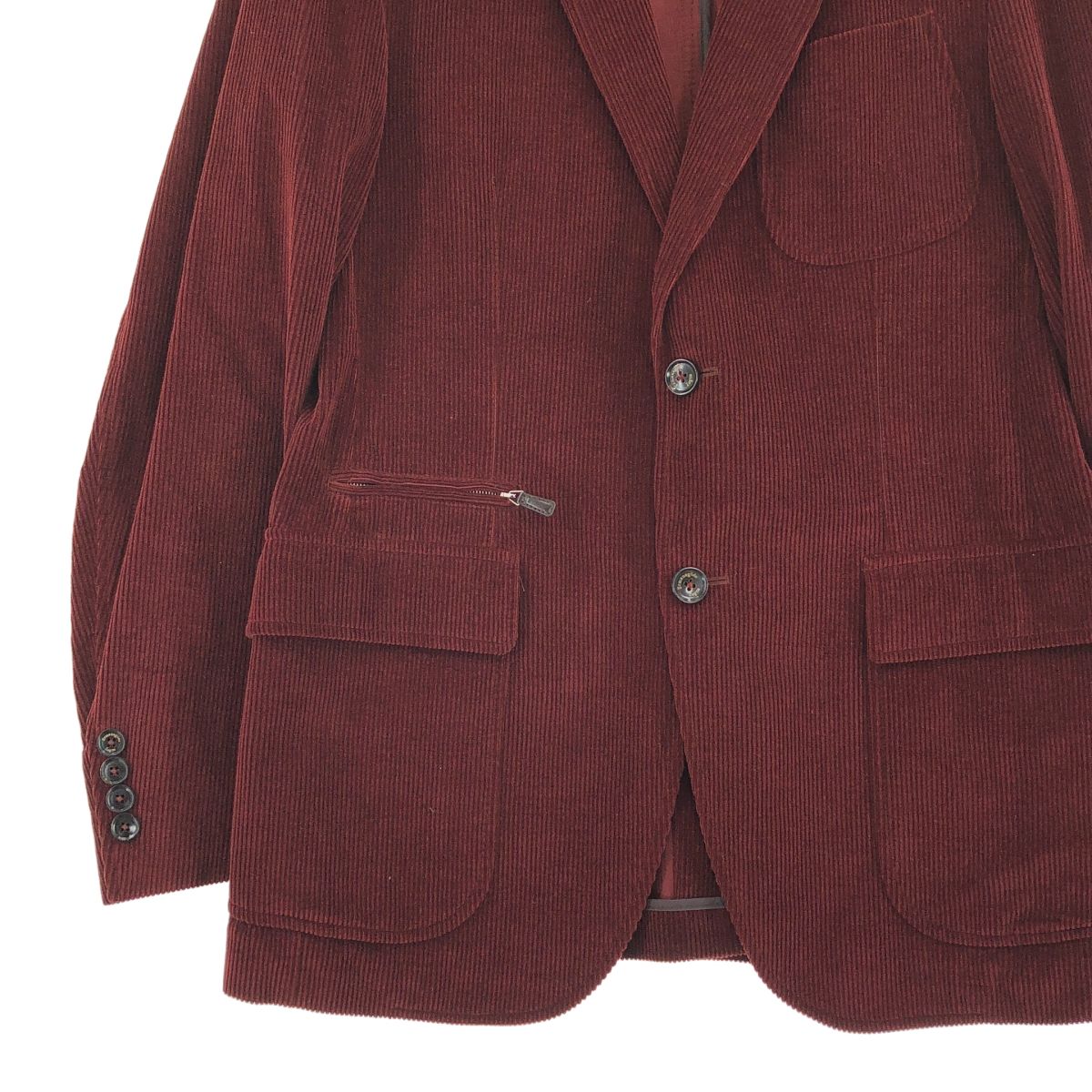 Ermenegildo Zegna / エルメネジルドゼニア | CASHCO シルク カシミヤ コーデュロイ テーラードジャケット | 48 | ボルドー | メンズ
