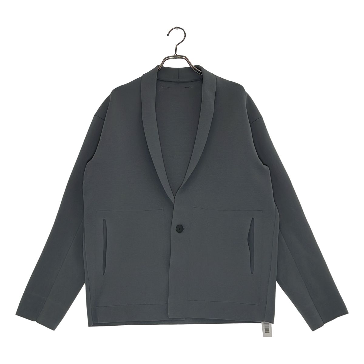 ATTACHMENT / アタッチメント | 2022SS | PE KNIT SHAWL COLLAR JACKET / ポリエステル ショールカラージャケット | 2 | グレー | メンズ ATTACHMENT / アタッチメント | 2022SS | PE KNIT SHAWL COLLAR JACKET