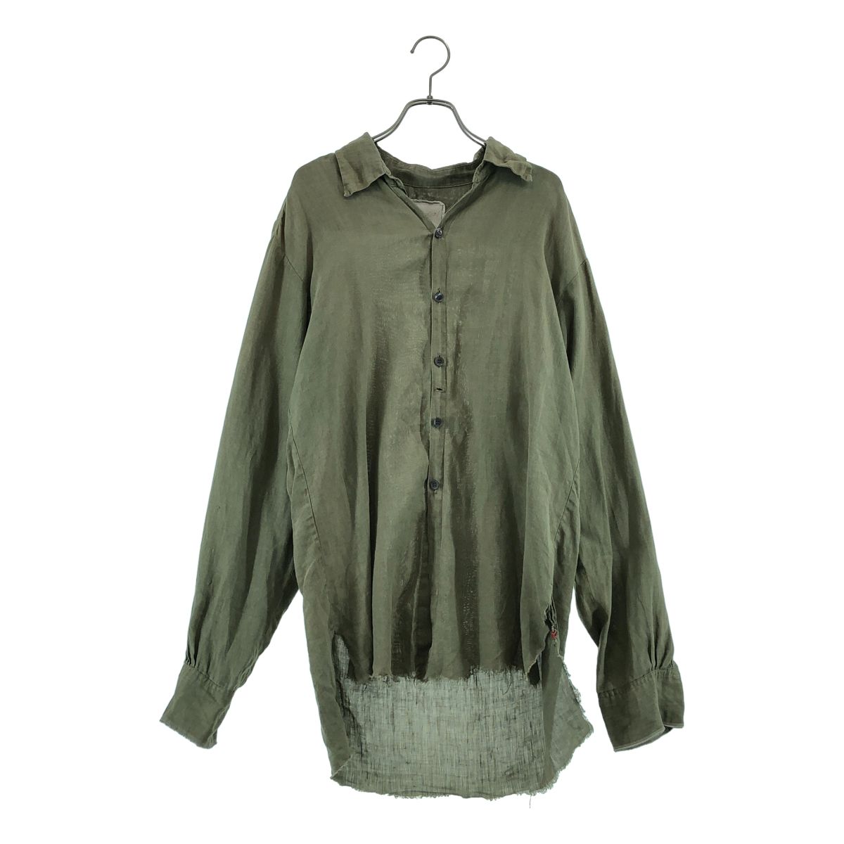 GREG LAUREN / グレッグローレン | COLLARED ARMY LINEN STUDIO SHIRT