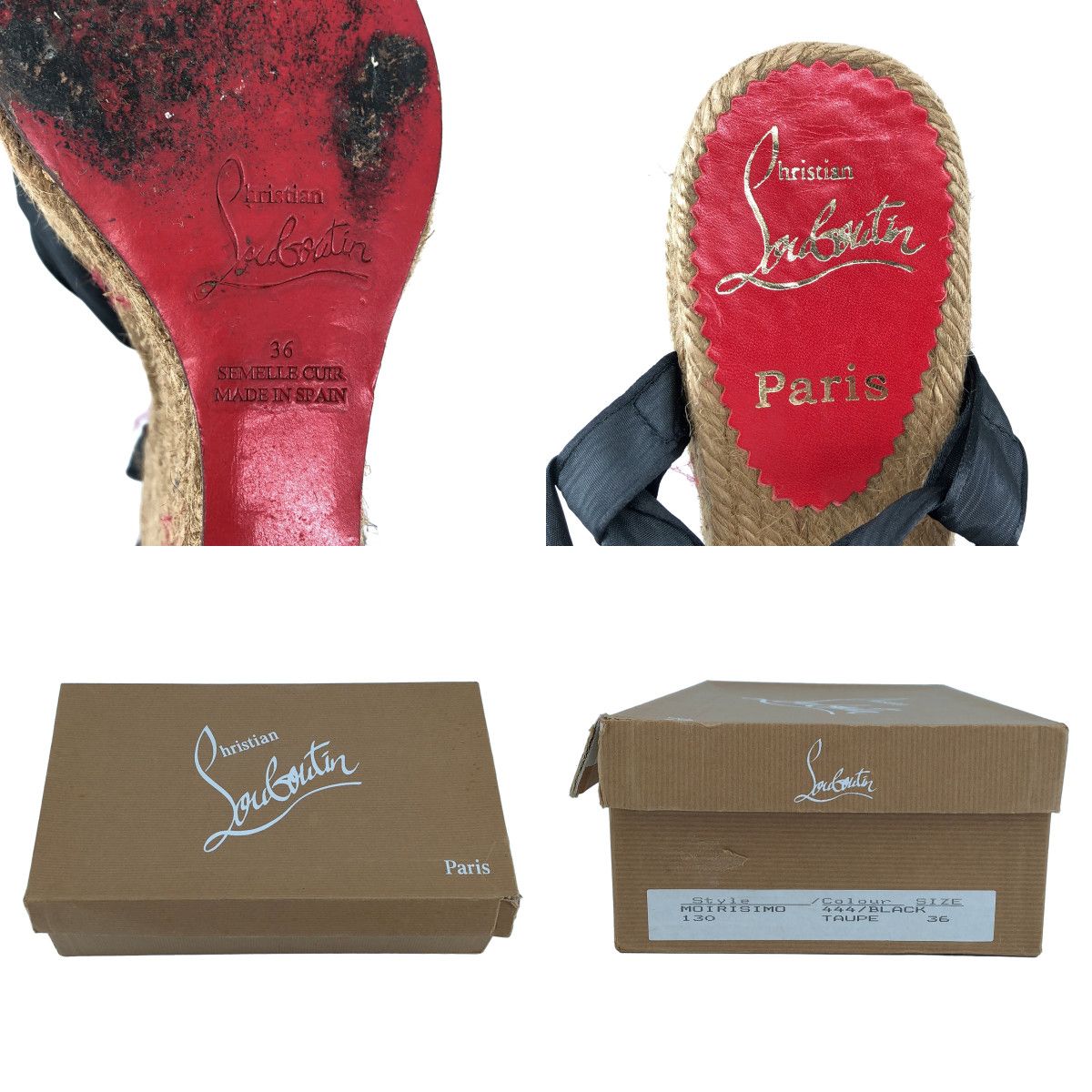 1が月‼️Christian Louboutin ウェッジサンダル　36 美品】 Christian Louboutin / クリスチャンルブタン | オープントゥ
