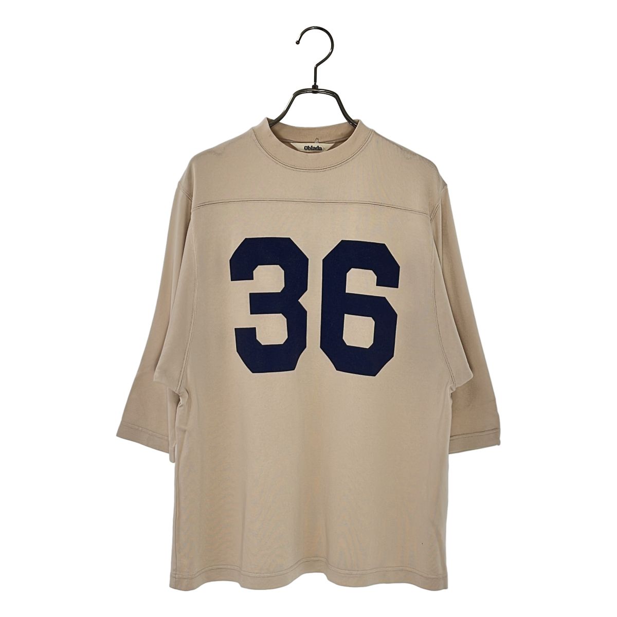 【美品】 oblada / オブラダ | 2026SS | × ADAM ET ROPE / FOOTBALL TEE / 別注 フットボール プリントTシャツ | F | ベージュ | レディース 7,634円