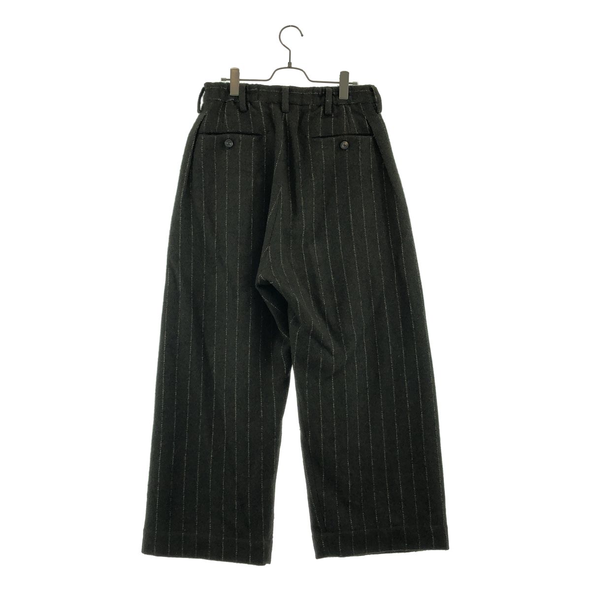 【美品】  ziggy chen / ジギーチェン | 2024AW | ウールワイドパンツ | 44 | Dark Olive | メンズ 美品】 ziggy chen / ジギーチェン | 2024AW | ウールワイドパンツ
