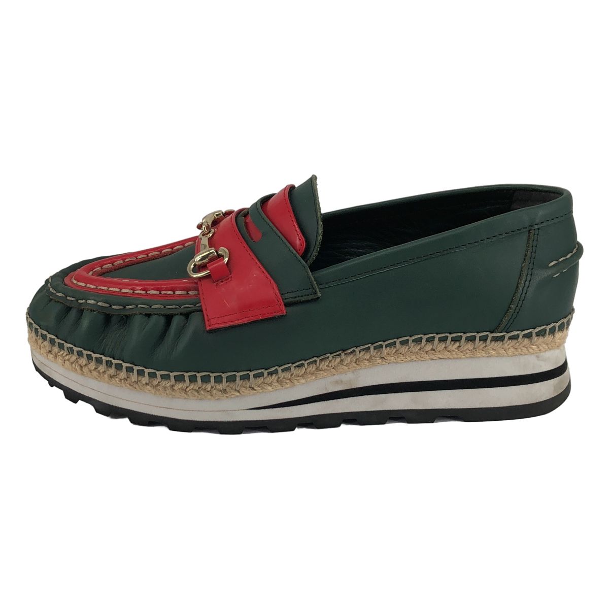【美品】  kolor / カラー | レザービットローファー | 25.5 | グリーン系 | メンズ 美品】 kolor / カラー | レザービットローファー | 25.5 | グリーン系