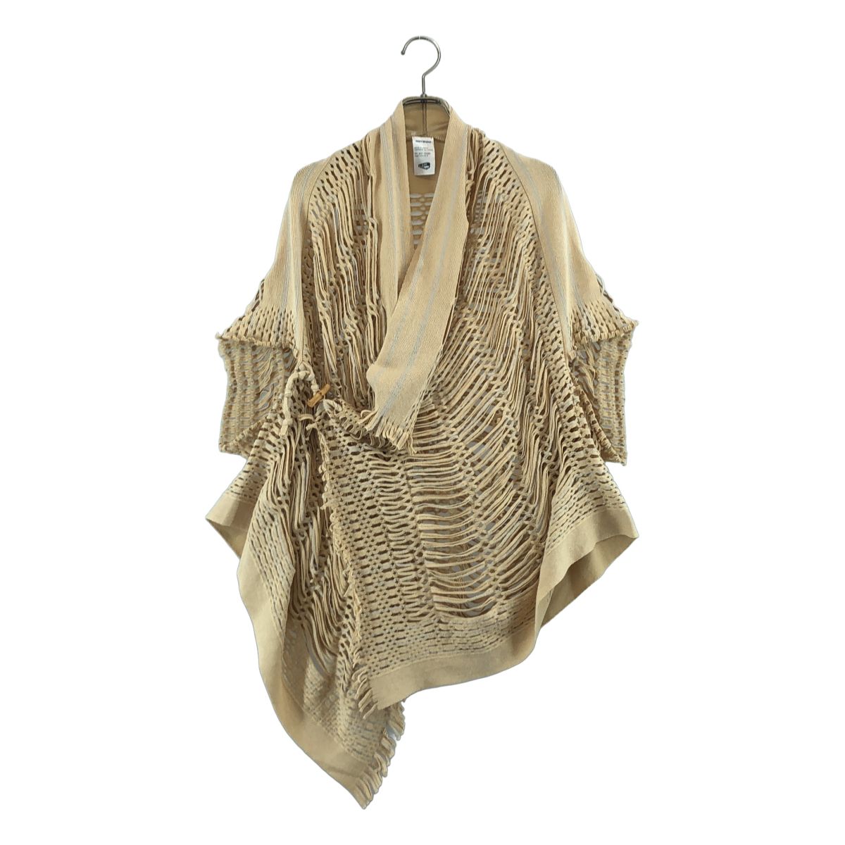ISSEY MIYAKE A-POC / イッセイミヤケエーポック | トグルボタン 変形 メッシュ ニットカーディガン | 2 | ベージュ | レディース