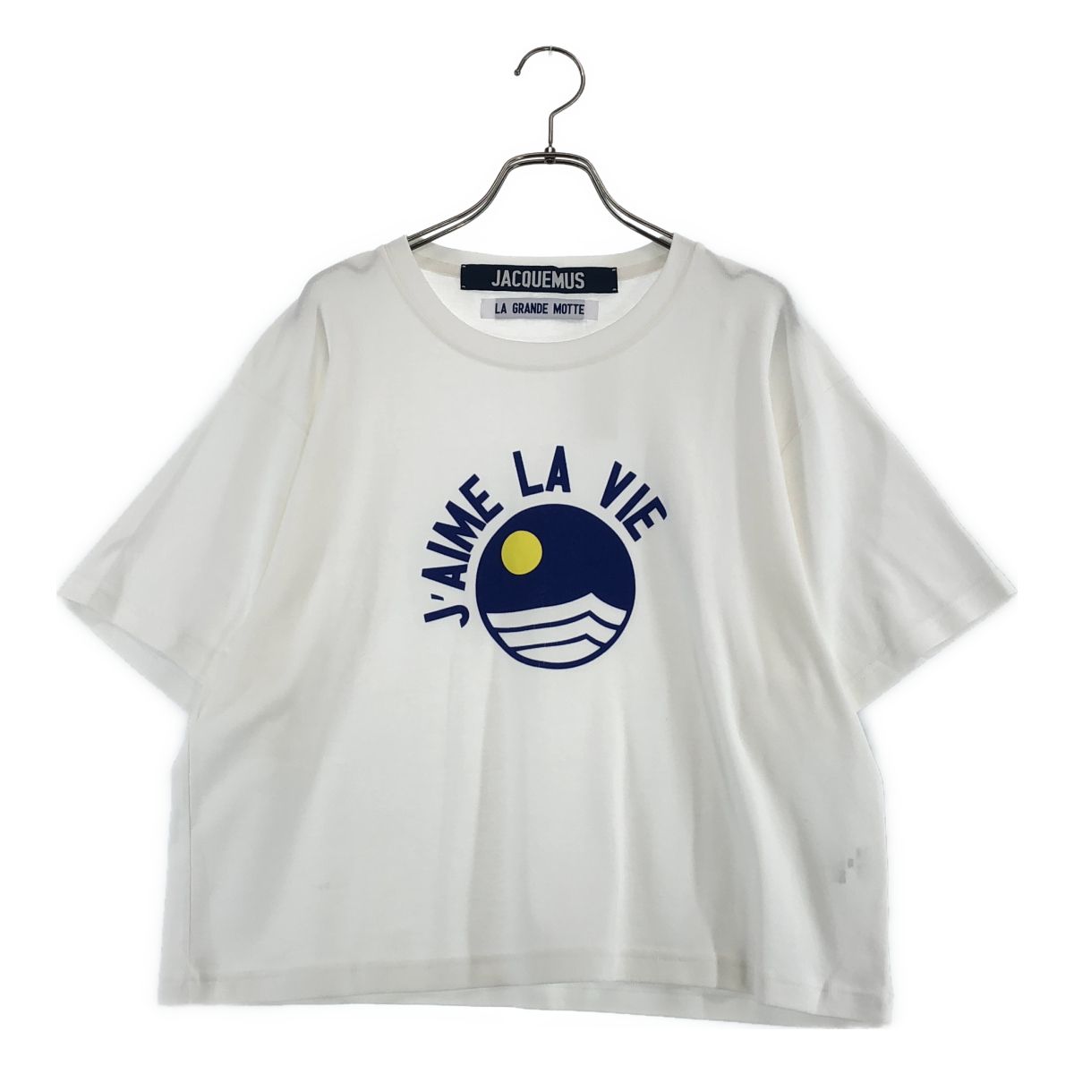 【美品】 JACQUEMUS / ジャックムス | グラフィックプリント ワイドTシャツ | XS | ホワイト | レディース