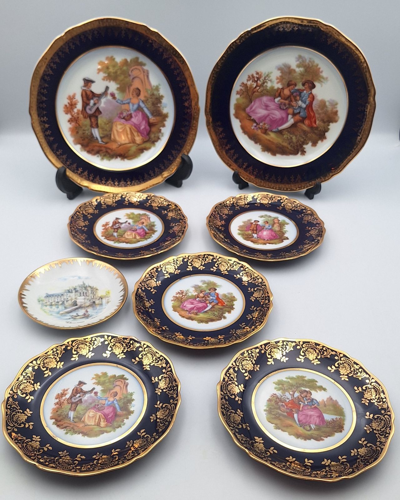 リモージュ Limoges 絵皿 飾り皿 ヴィンテージ プレート セット 絵皿 8