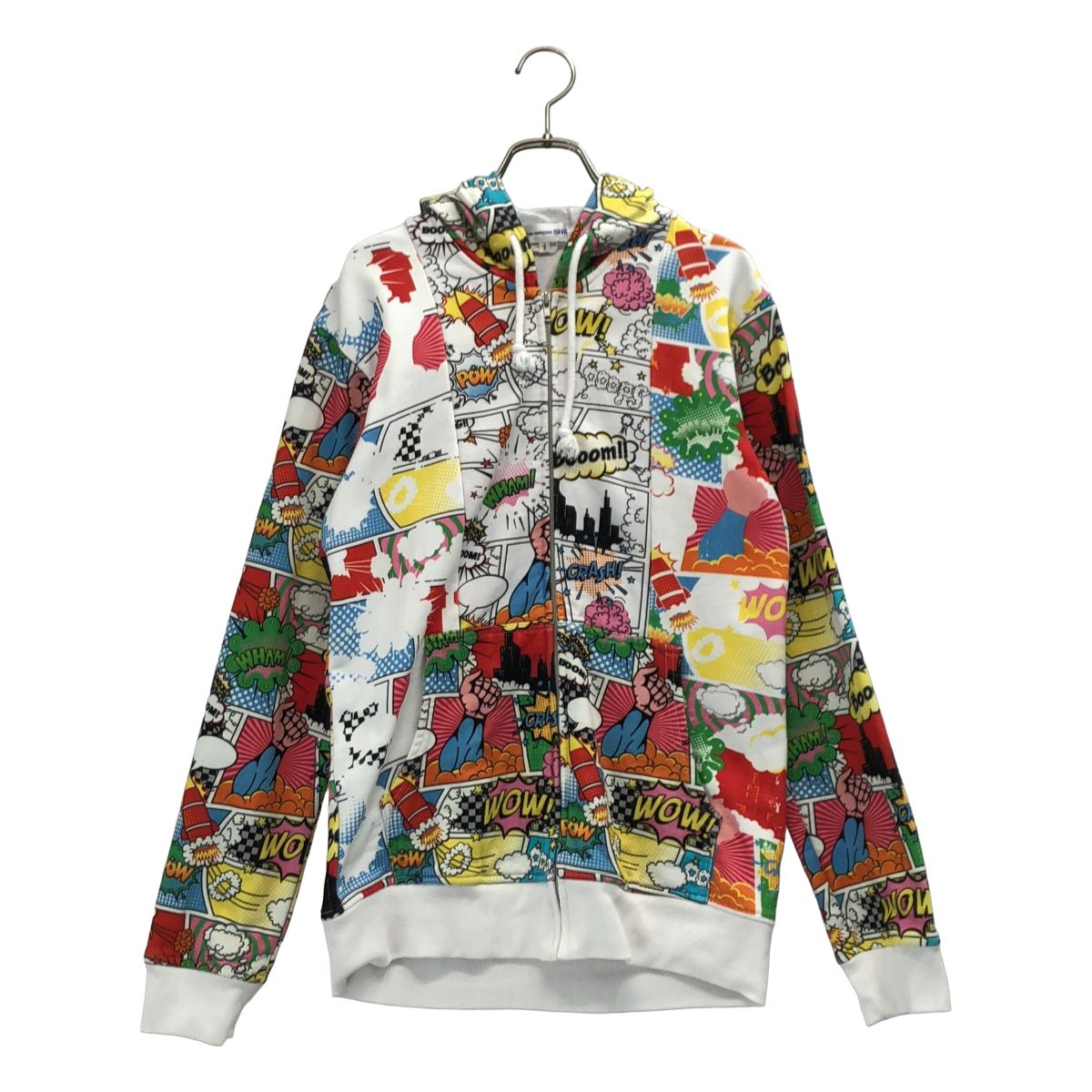 COMME des GARCONS SHIRT / コムデギャルソンシャツ | 総柄 ジップ スウェット フーディ | S | マルチカラー | メンズ COMME des GARCONS SHIRT / コムデギャルソンシャツ | 総柄 ジップ