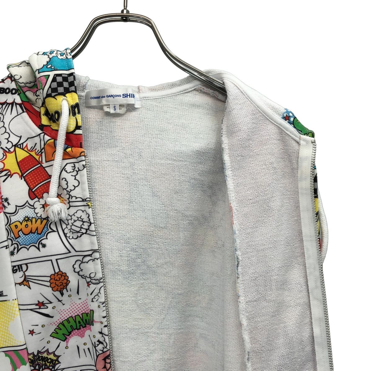 COMME des GARCONS SHIRT / コムデギャルソンシャツ | 総柄 ジップ スウェット フーディ | S | マルチカラー | メンズ COMME des GARCONS SHIRT / コムデギャルソンシャツ | 総柄 ジップ