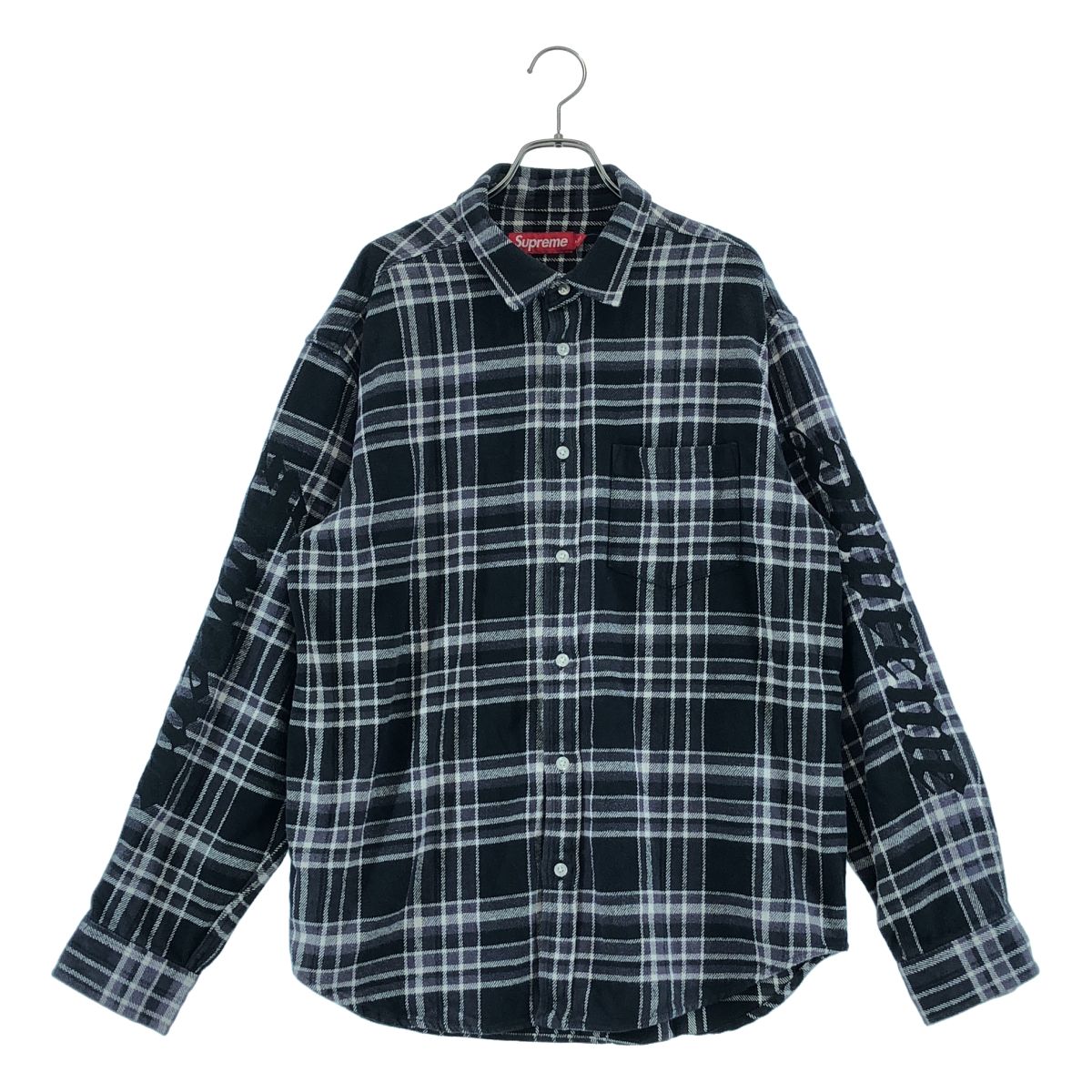 SUPREME / シュプリーム | 2025SS | コットン チェック ロゴ刺しゅう ネルシャツ | M | グレー系 | メンズ