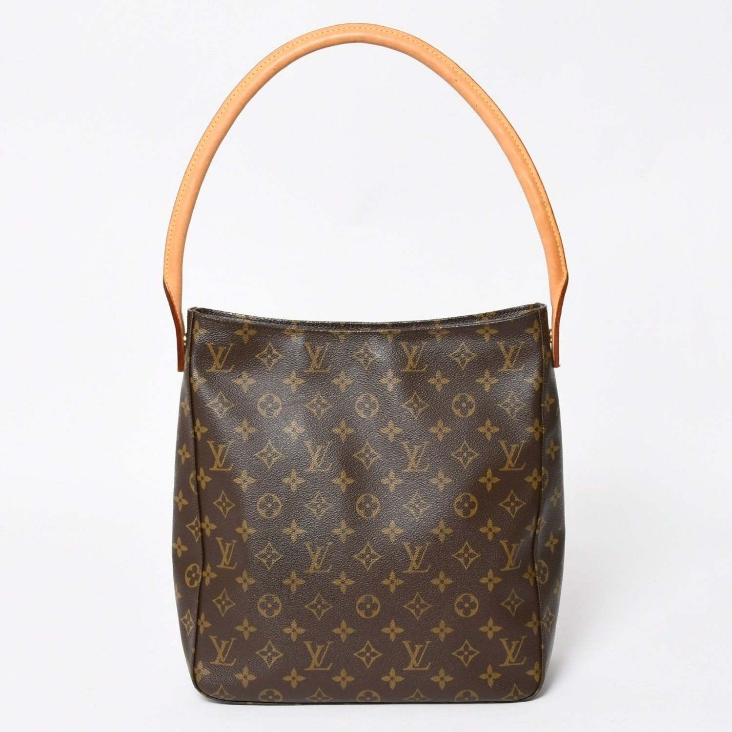 LOUIS VUITTON ルイヴィトン ルーピングGM ハンドバッグ モノグラム M51145 ブラウン ゴールド金具 美品 中古 4a004619 59,400円