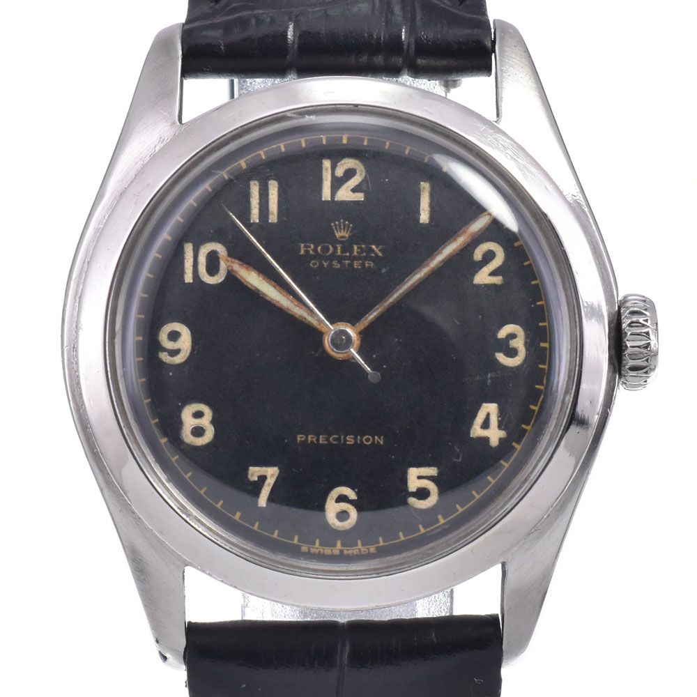 ロレックス ROLEX 6082 ヴィンテージ オイスター ブラック 手巻き メンズ 腕時計 Q#147512