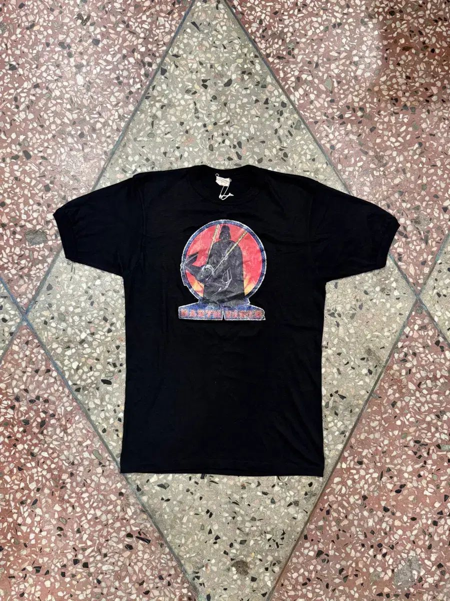 90s ダース・ベイダー グリッター デカール Tシャツ (M)