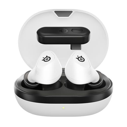 SteelSeries ゲーミングワイヤレスイヤホン Arctis GameBuds ワイヤレス ゲーミングイヤホン PS5 Switch PC スマホ対応 2.4GHz Bluetooth 5.3 ノイズキャンセリング ANC 急速充電 IP55防塵防水Ju