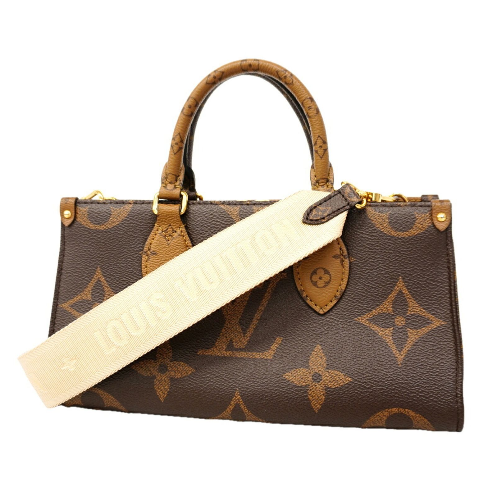 ルイ・ヴィトン(Louis Vuitton) ルイ・ヴィトン ハンドバッグ モノグラム・ジャイアント リバース オンザゴーEW M46653 ブラウン 2wayバッグレディース