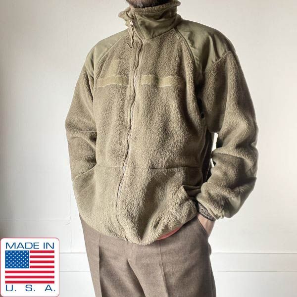 USA製 実物 米軍 ECWCS GEN3 LEVEL3 ポーラテック フリース ジャケット M程度 コヨーテ ブラウン アメリカ製 アメリカ軍 D154-18-0015ZV