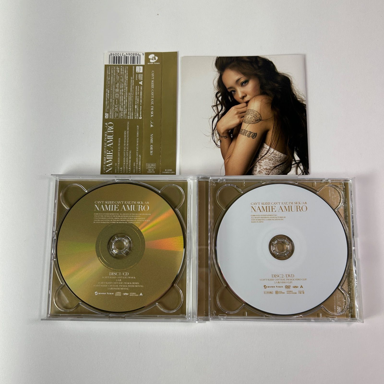 【内封未開封】☆初回限定版先着特典付☆安室奈美恵DVD 帯付] 安室奈美恵 CAN'T SLEEP,CAN'T EAT, I'M SICK/人魚(CD+DVD) (T26