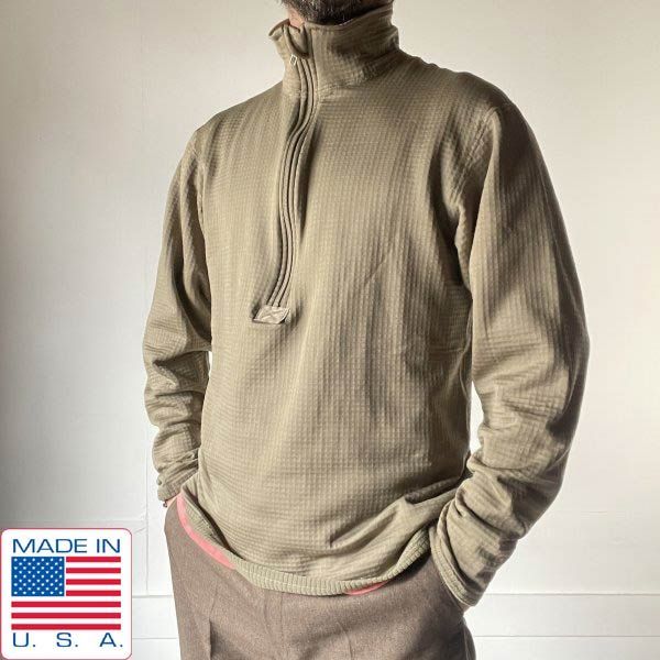 新品 USA製 実物 米軍 ECWCS GEN3 LEVEL2 ハーフジップ プルオーバー シャツ M-R コヨーテ アメリカ製 デッドストック D154-18-0018ZV 8,876円