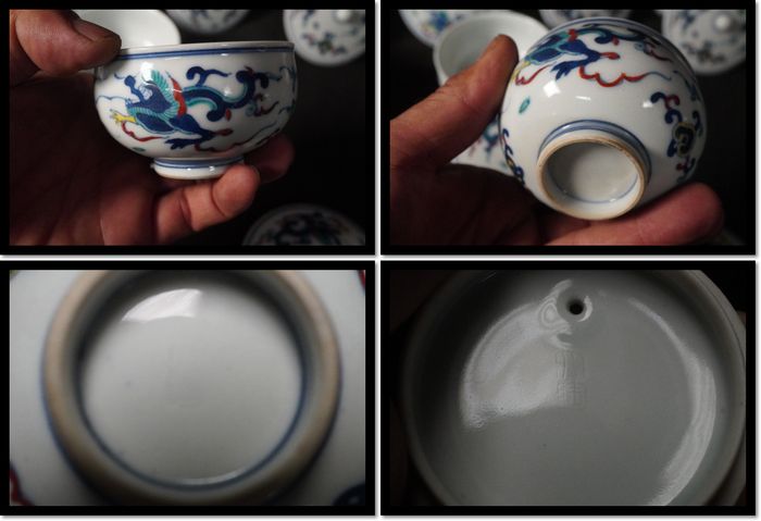 煎茶道具 茶器 急須 三彩 龍紋 茶道具 急須 茶碗 京焼 在銘 蓋付き