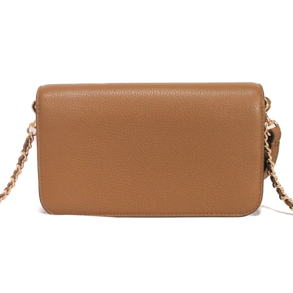 Tory Burch トリーバーチ プリテン チェーン ウォレット ペブル カーフ