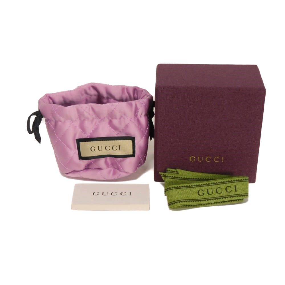 GUCCI グッチ ロゴ クリスタル ヘアクリップ ゴールド クリア ライン