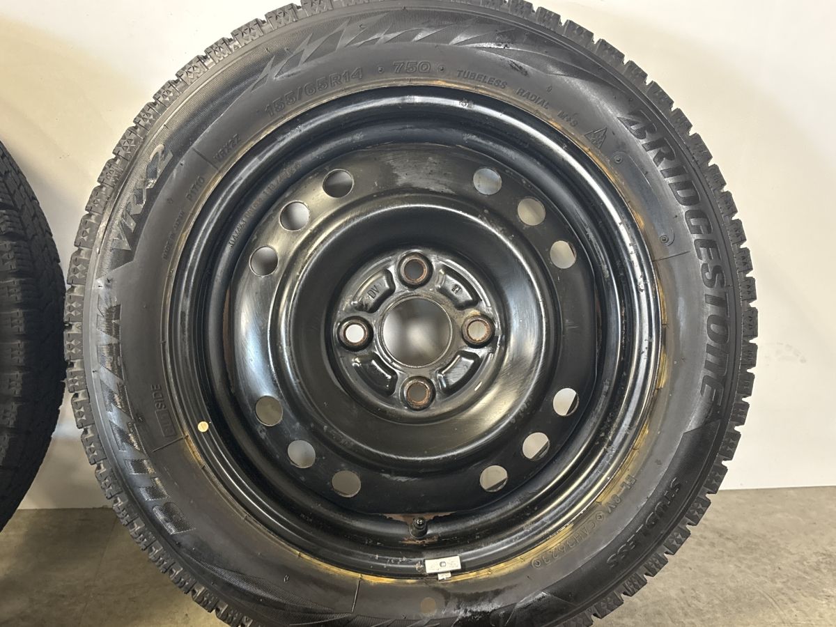 スタッドレス】スチールホイール 14in 4.5J +45 PCD100 ブリヂストン 