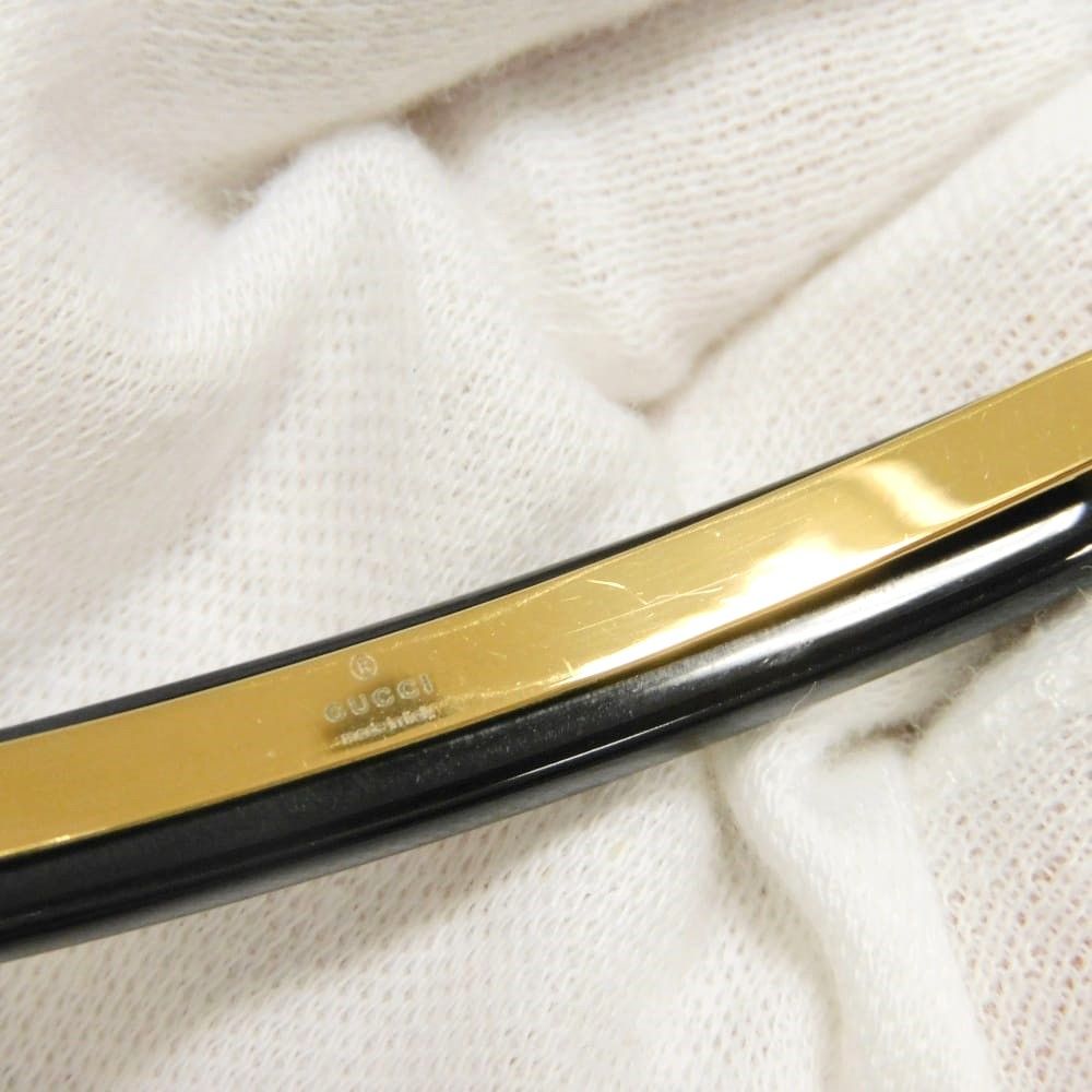 GUCCI グッチ ロゴ クリスタル ヘアクリップ ゴールド クリア ライン
