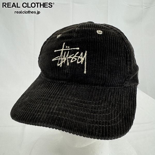 OLD STUSSY 90s コーデュロイキャップ ブラック