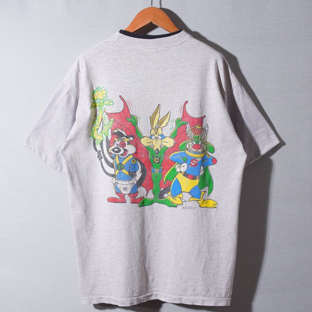90s USA製 1993年製 ルーニーテューンズ Tシャツ XL グレー
