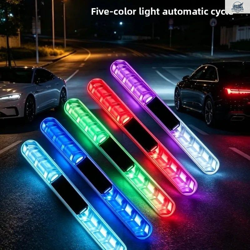 ソーラーLEDストロボフラッシュライト、自動車衝突防止警告灯