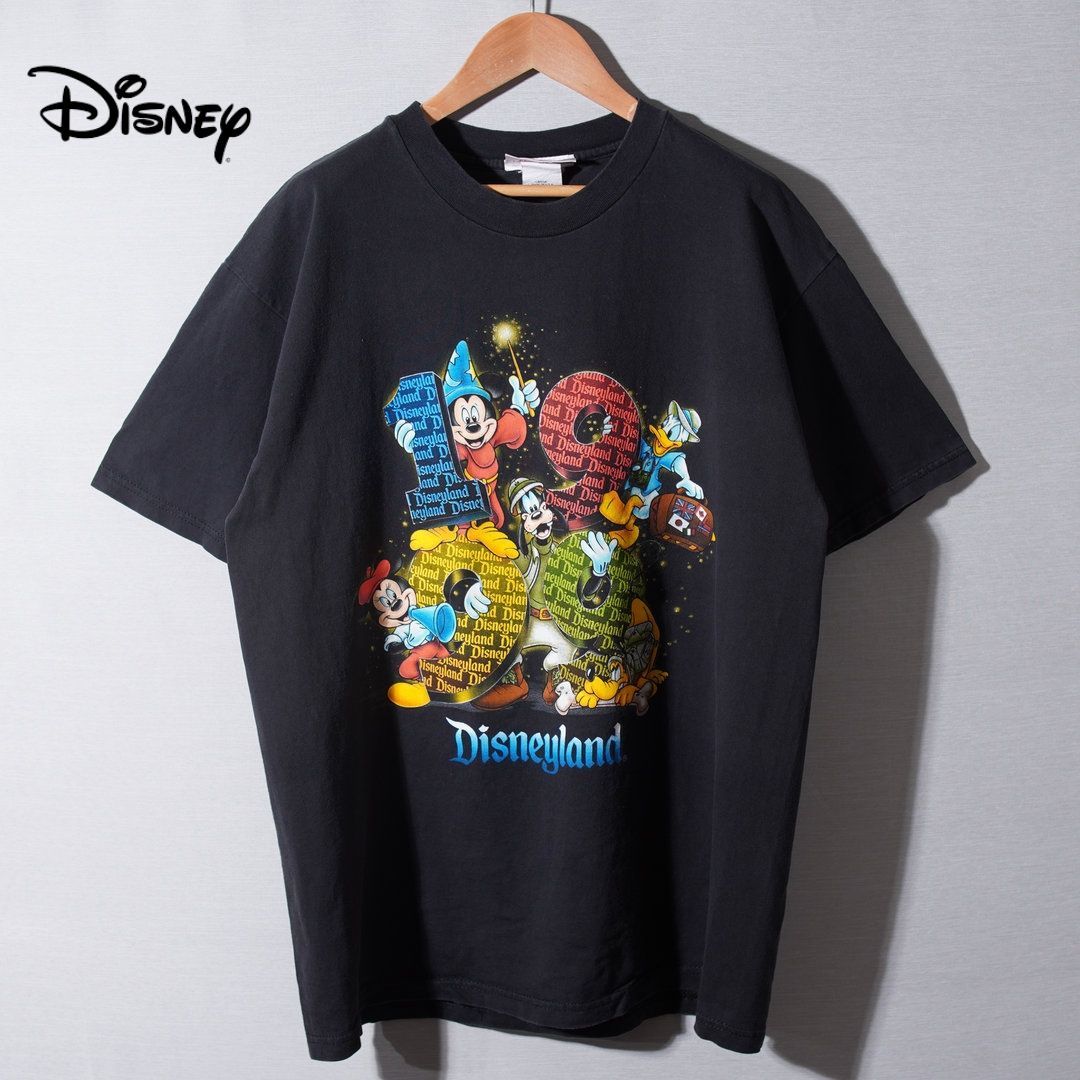 90s USA製 1999年製 ディズニー Disney Tシャツ L ブラック