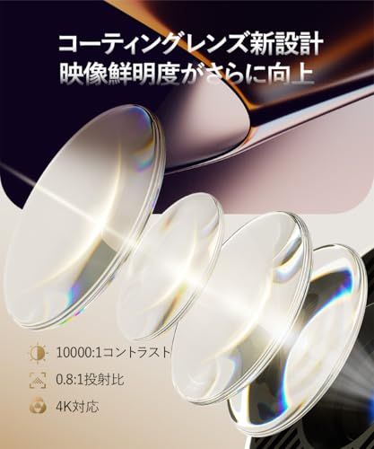プロジェクター 家庭用 小型【180°回転・27000LM・4K対応】 Alwtniet