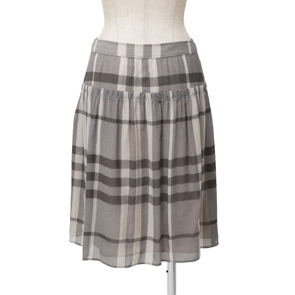 □美品□BURBERRY バーバリー スカート サイズ38 チェック フレア