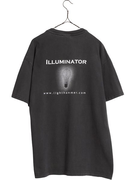 00s ★ got art 企業 パロディ イラスト プリント Tシャツ メンズ L / オールド 企業物 グラフィック ヘビーウェイト モノトーン ブラック