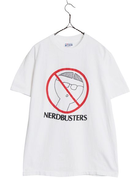80s USA製 ★ ゴーストバスターズ パロディ イラスト プリント Tシャツ メンズ M / ヴィンテージ 企業 ムービー 映画 シングルステッチ 白