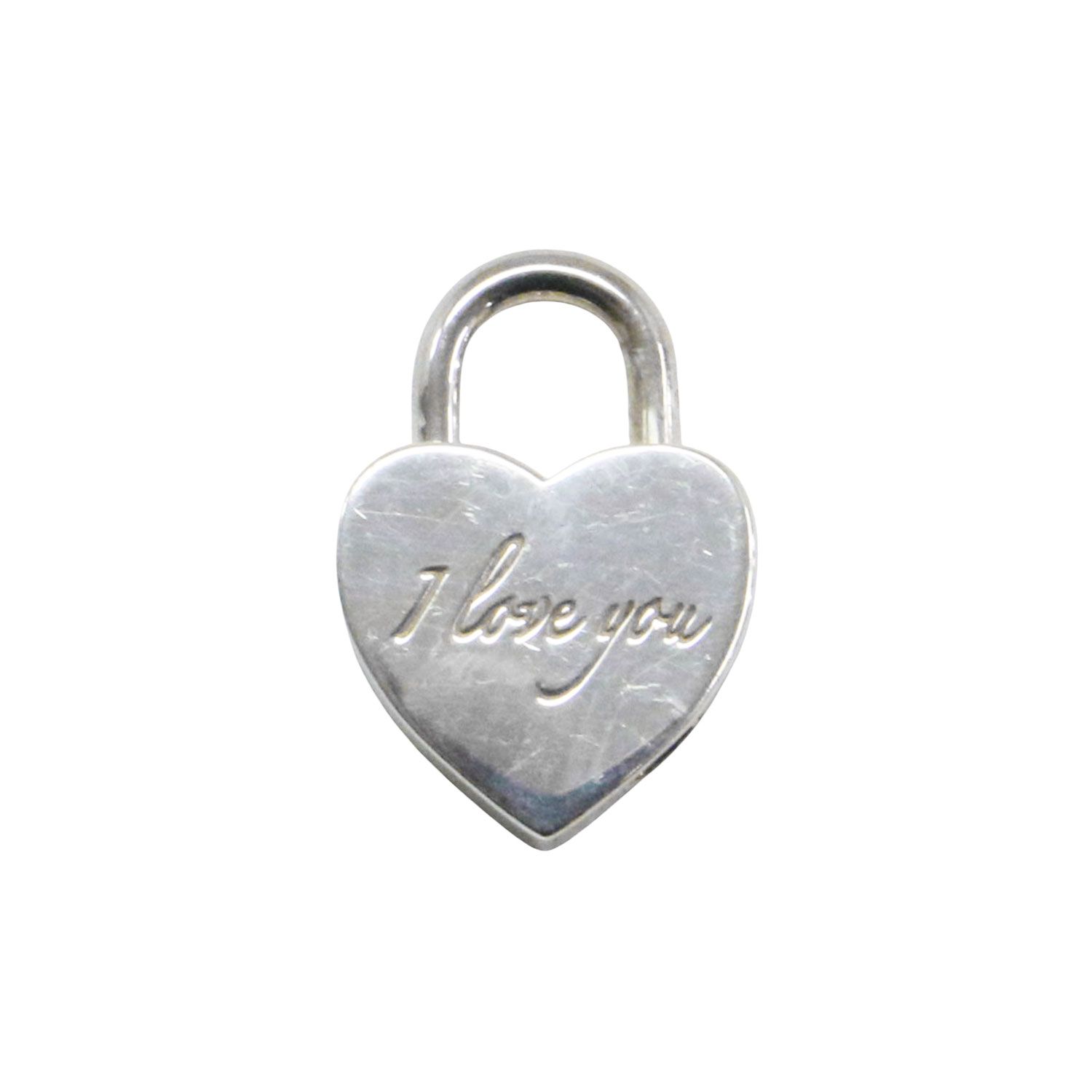 TIFFANY&Co. ティファニー ハート ロックチャーム ペンダントトップ ロゴ SV925 シルバー ブランド アクセサリー ジュエリー ファッション アイテム【レディース】【中古】