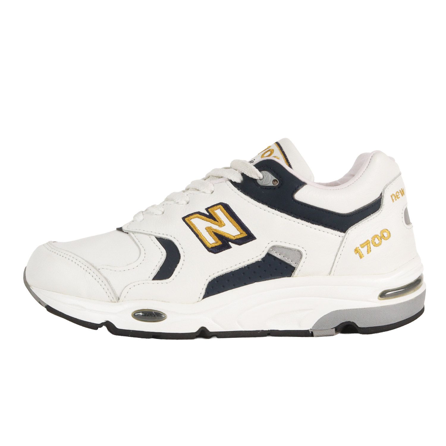 NEW BALANCE ニューバランス サイズ:US8.5D(26.5cm) M1700WN MADE IN USA ホワイト ネイビー 白紺 ローカット スニーカー シューズ 靴【メンズ】【中古】