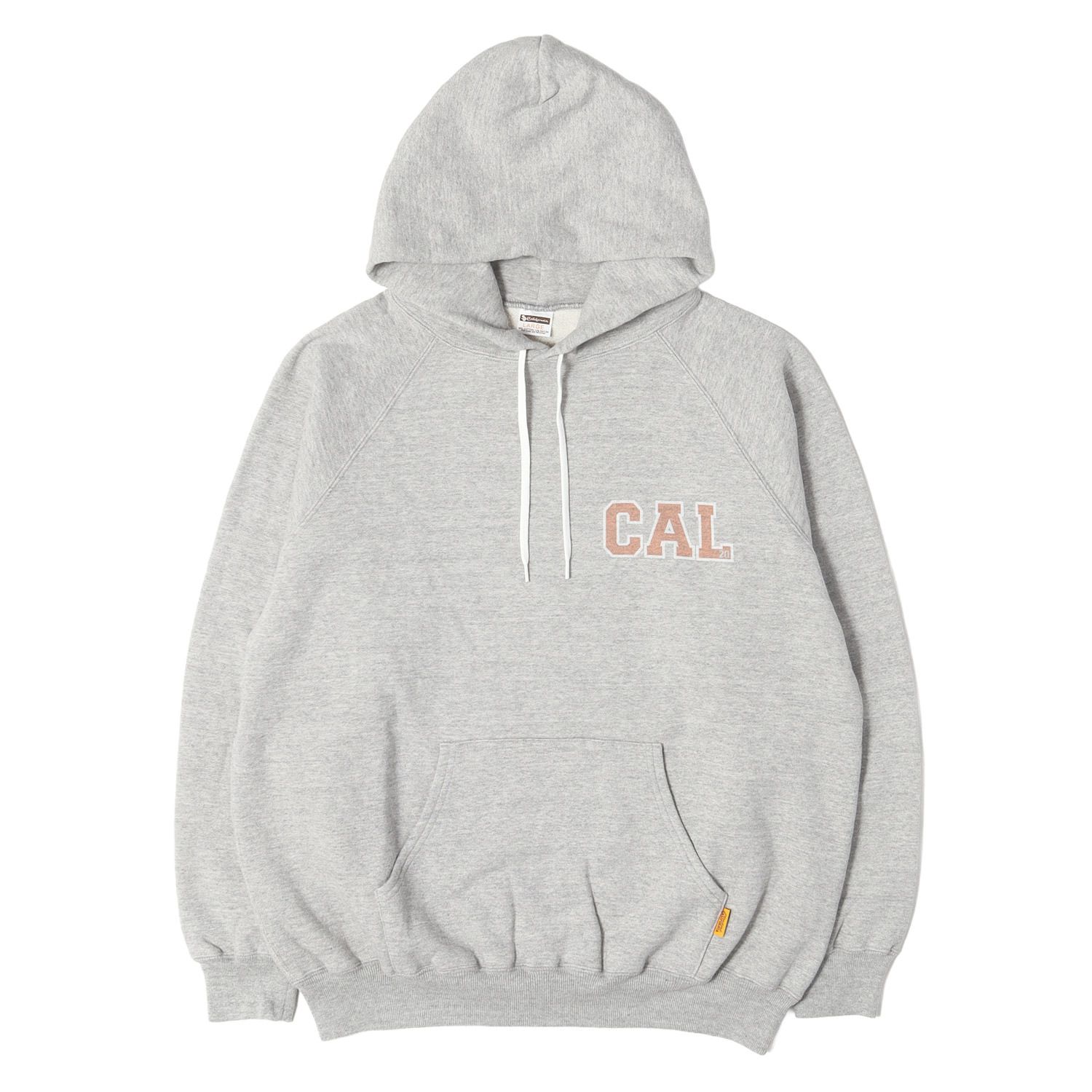 【美品】STANDARD CALIFORNIA スタンダードカリフォルニア パーカー ヘザーライトグレー サイズ:L 23SS ロゴ スウェット パーカー SD 88/12 Logo Hood Sweat 日本製 トップス フーディー【メンズ】【中古】