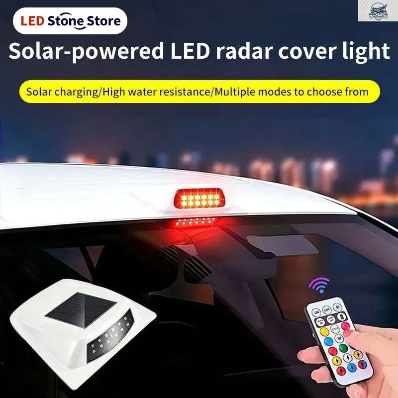 太陽光発電式LEDカールーフLIDAR装飾カバーライト衝突防止警告ストロボナビゲーションライト改造
