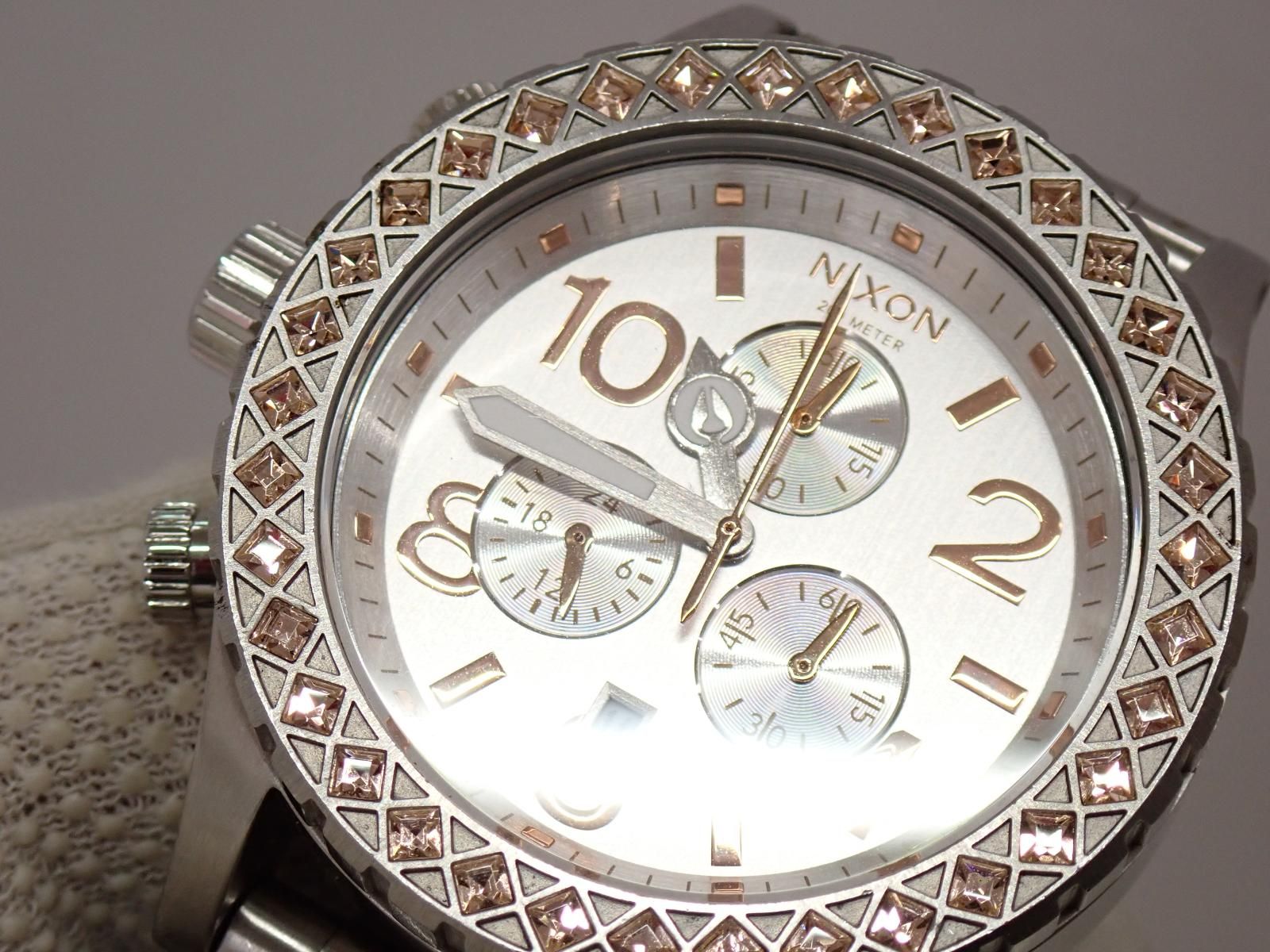 ☆9027☆NIXON ニクソン 42-20 CHRONO クロノ シャンパンクリスタル