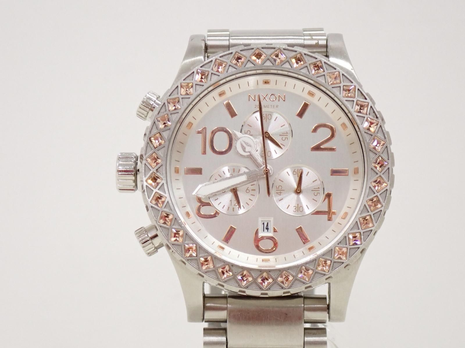 ☆9027☆NIXON ニクソン 42-20 CHRONO クロノ シャンパンクリスタル