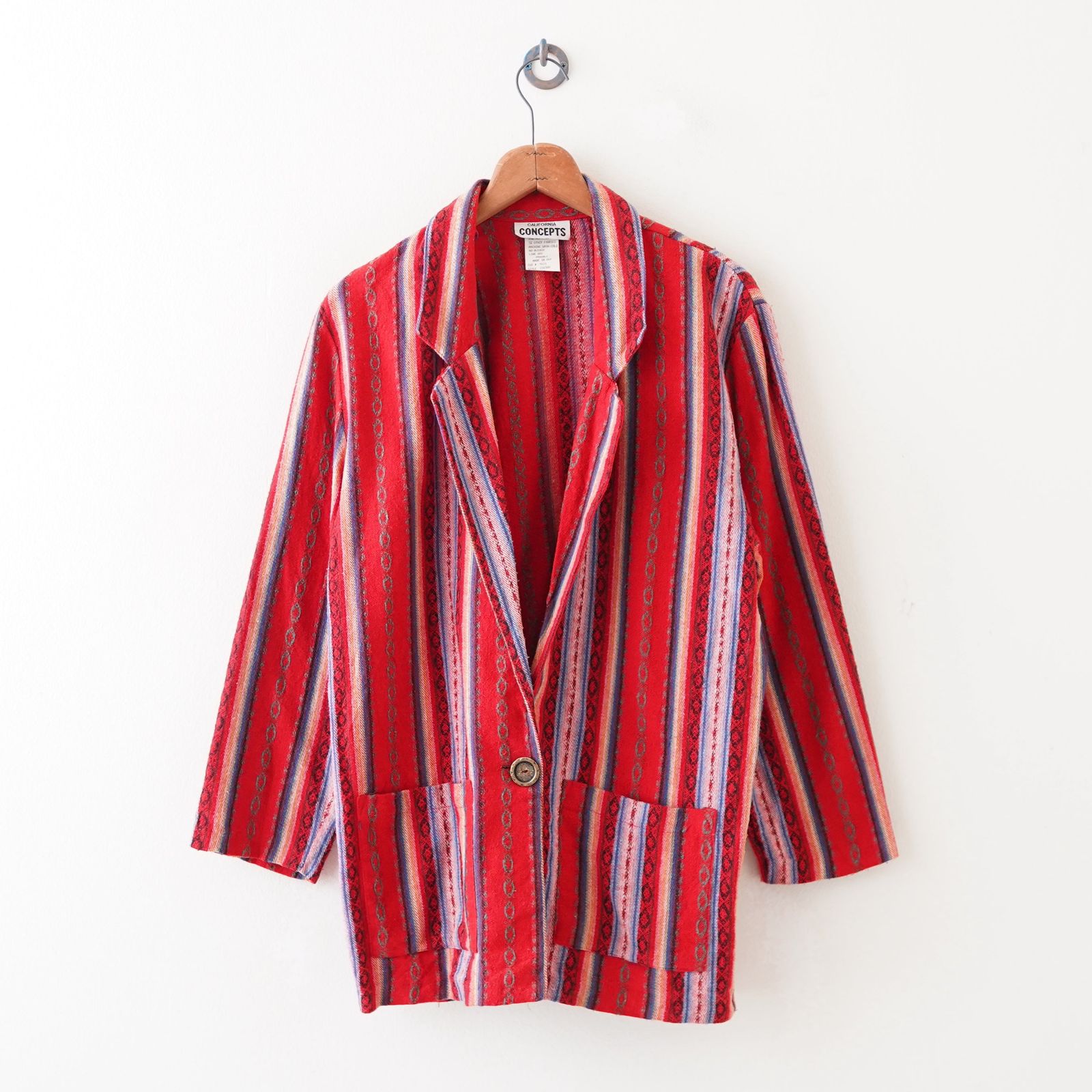 80s ethnic stripe jacket 8,250円